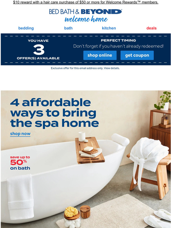 Bed Bath & Beyond Your COUPONS are activated! 4 easy ways to turn a
