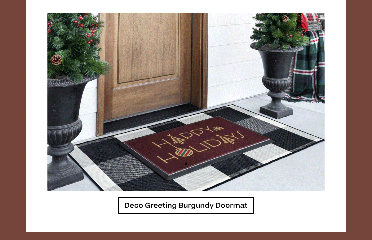 Deco Greeting Burgundy Doormat