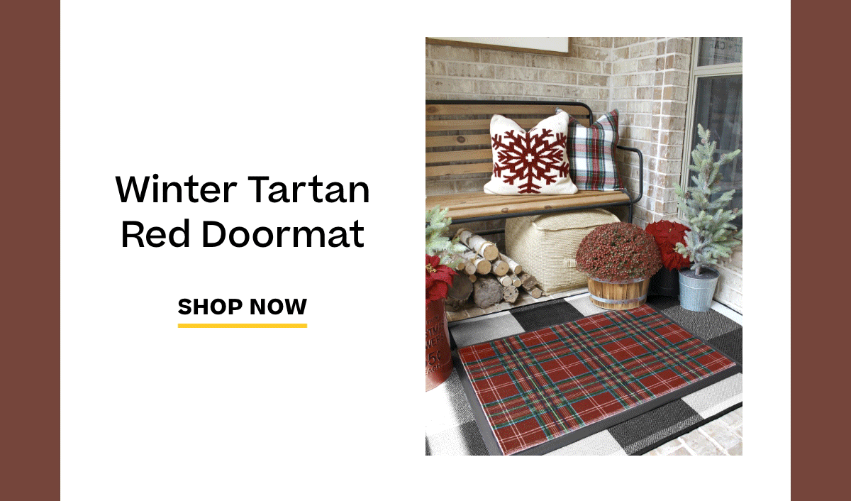 Winter Tartan Red Doormat