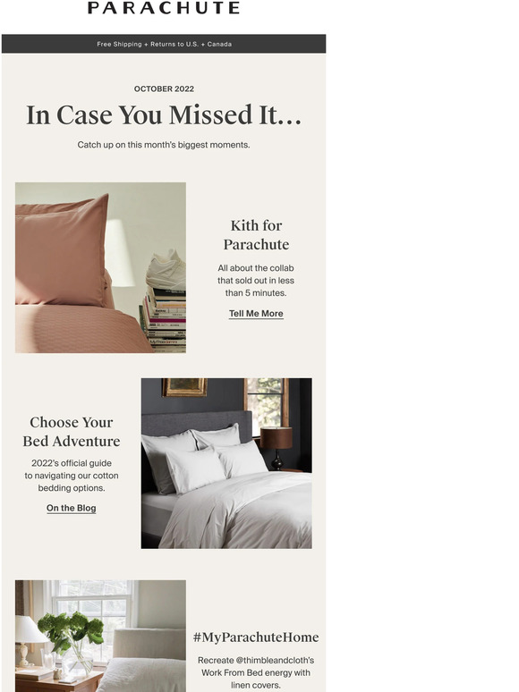 Parachute Kith Collab, 2022 Bedding Guide + More Milled