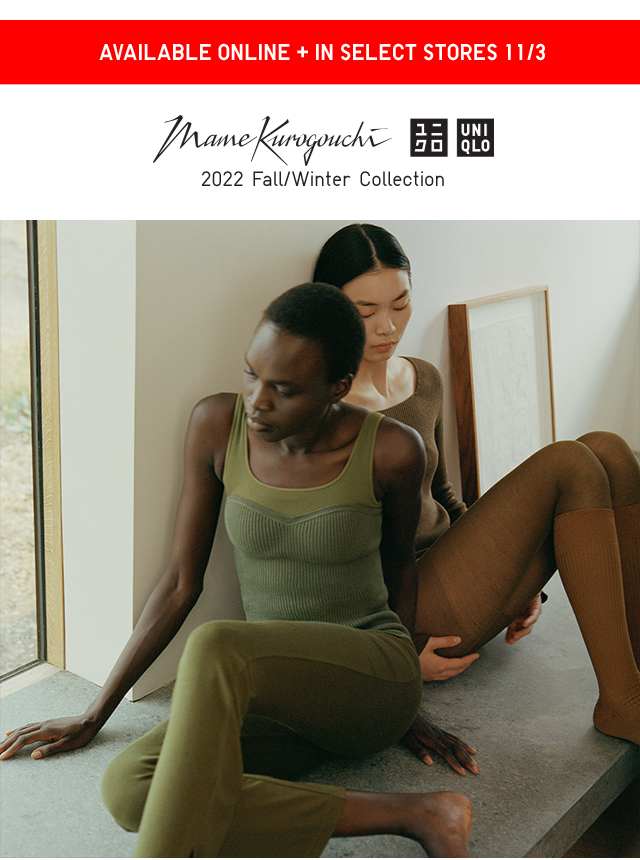 BANNER 1 - AVAILABLE ONLINE AND IN SELECT STORES 11/3 MAME KUROGOUCHI 2022 FALL/WINTER COLLECTION