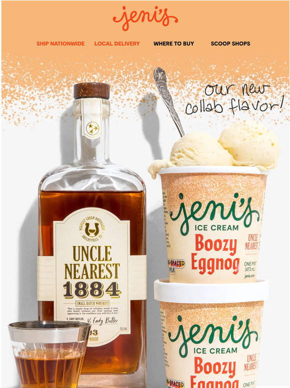 Jeni's Ice Creams Our new boozy collab flavor is here! Milled