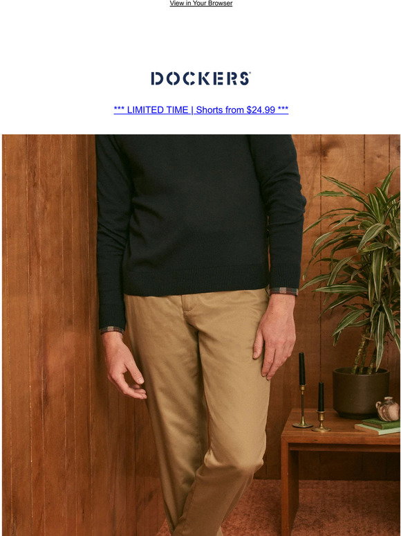 Dockers New Sir Creaseless Strt Men's Casual Trousers