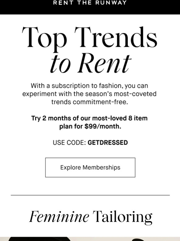 Rent the Runway New trends you need to try Milled