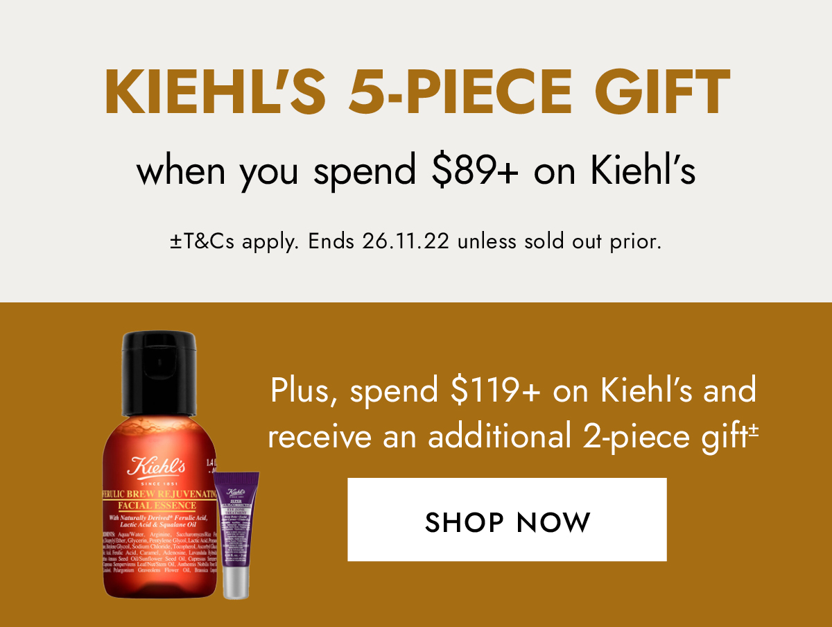 Adore Beauty A 5piece Kiehl's gift is waiting* Milled
