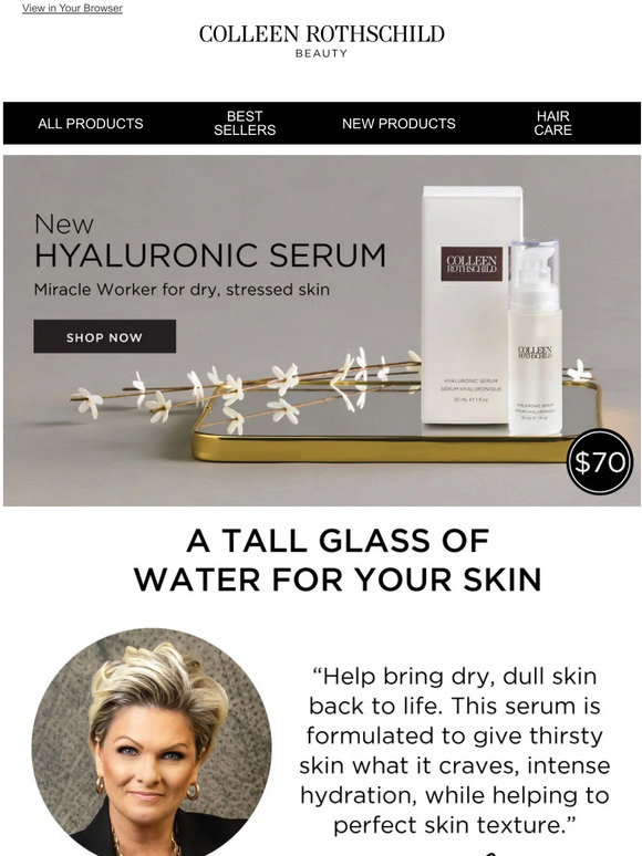 Colleen Rothschild Beauty A Tall Glass of Water for Your Skin... 💧