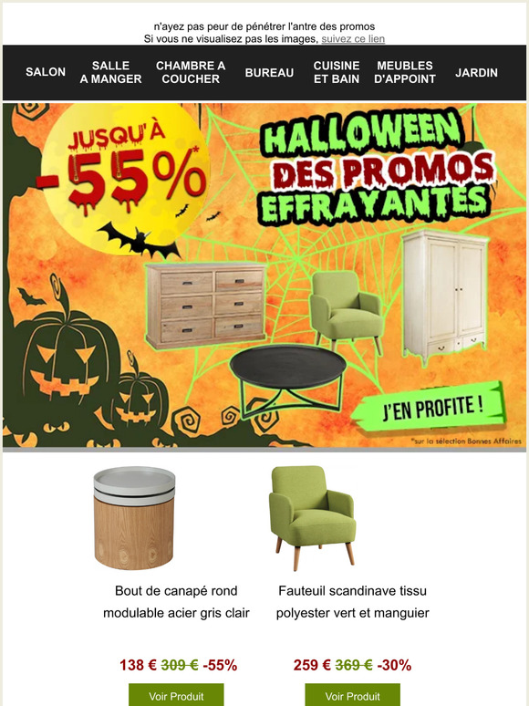 🎃 Boo! Jusqu'à -55% de promos à faire peur!