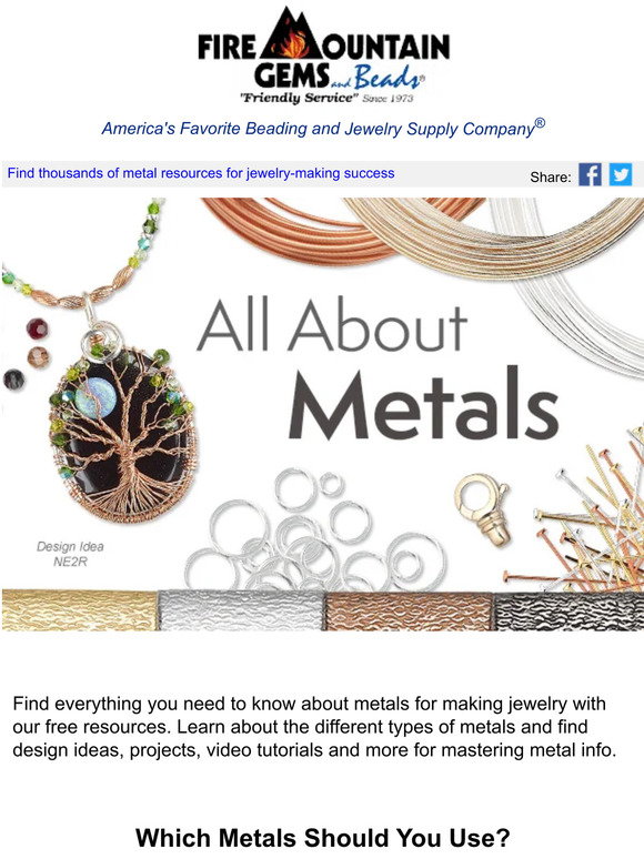 Fire Mountain Gems Learn All About Metals for JewelryMaking Success