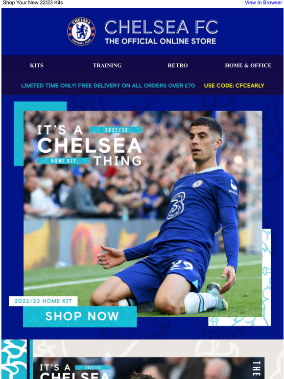 Chelsea Megastore MATCHDAY OFFER Free Delivery Over £70 Milled
