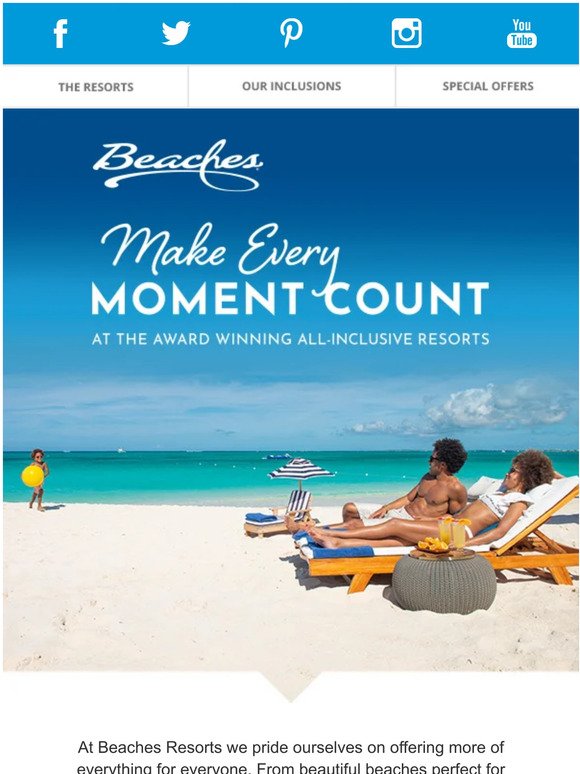 Discover the true meaning of all-inclusive luxury at Beaches…