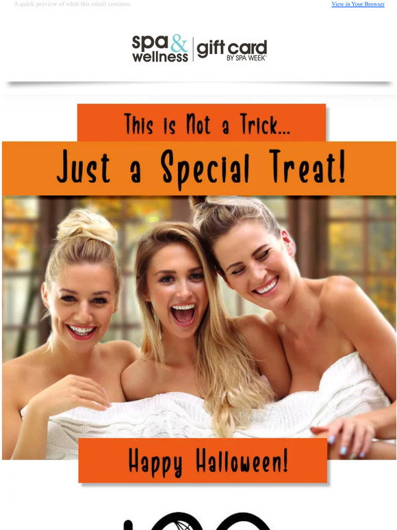 Spa Week: Spook-free zone: Free $20 bonus card to the spa! | Milled
