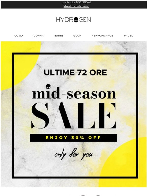 Mid Season Sale 💀 Ultime Ore per il tuo -30%