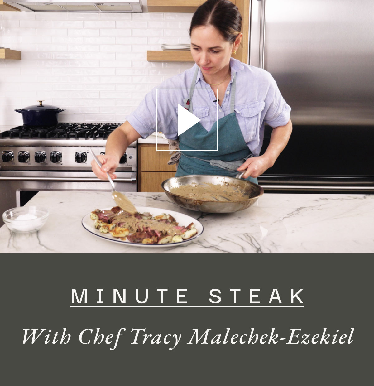 Watch: Minute Steak Recipe by Chef Tracy Malechek-Ezekiel 