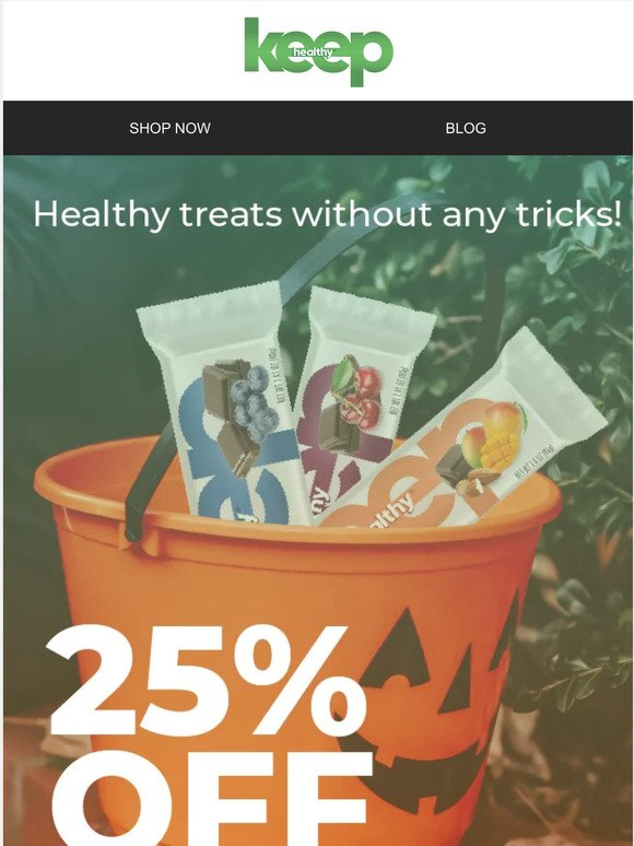 25% OFF Healthy Halloween Treats