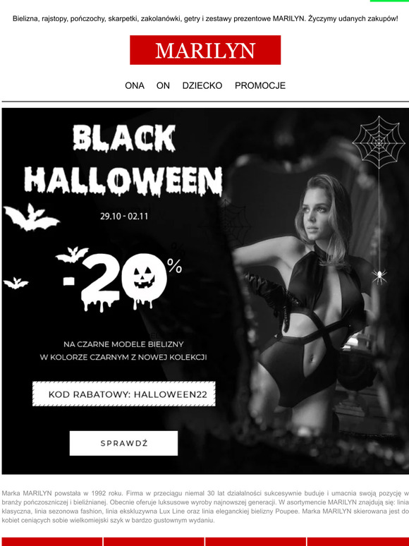 👻 BLACK HALLOWEEN z rabatem -20% 👻 Skorzystaj>>