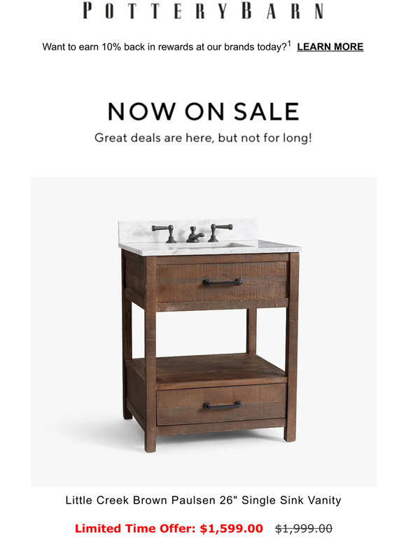 Pottery Barn Good news It's on sale Milled