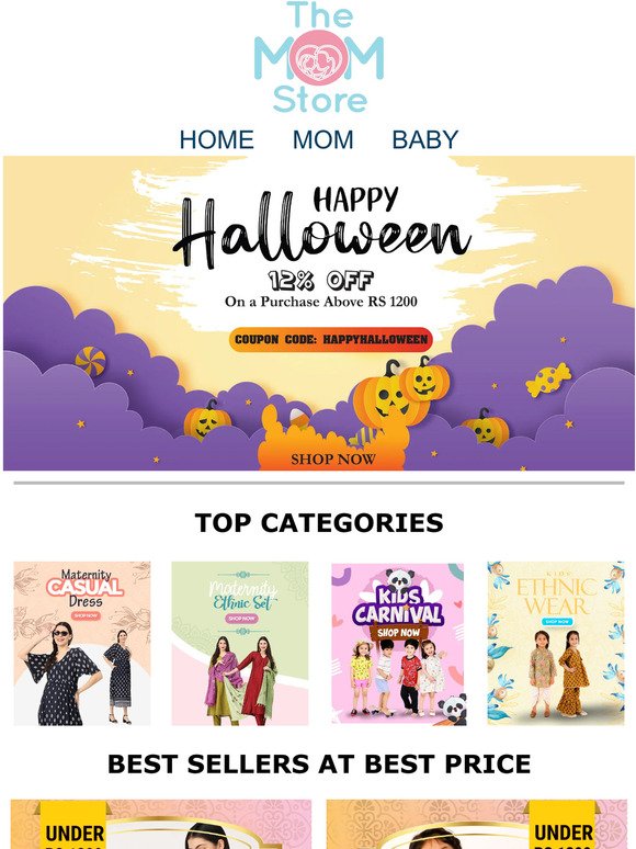 Heyy there!! Trick or Treat with The Mom Store this Halloween!