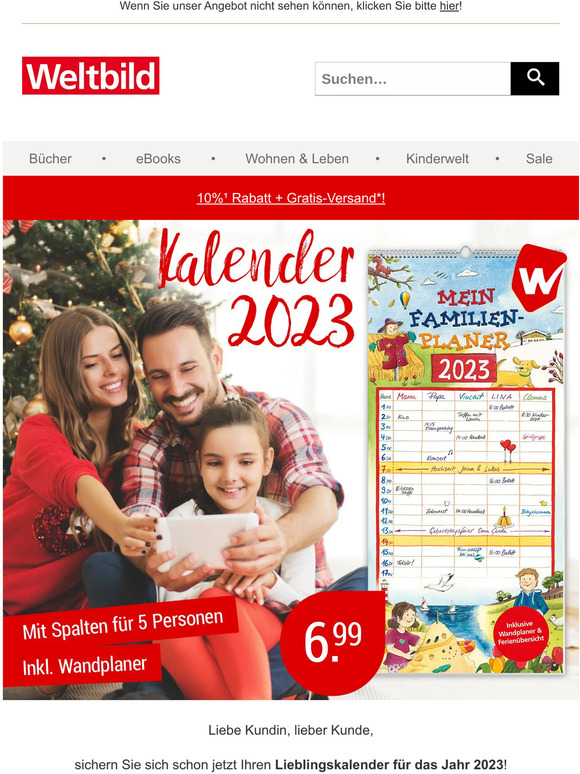 Weltbild.at: ? 10% Gutschein & Kalender-Highlights 2023! | Milled