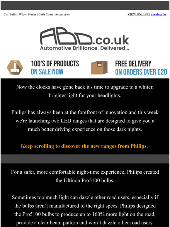 Fight The Darker Nights With Philips Ultinon Pro9100 and Pro5100 LED Range.....