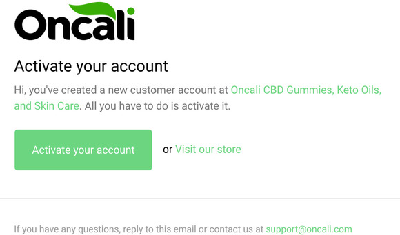 Customer account activation