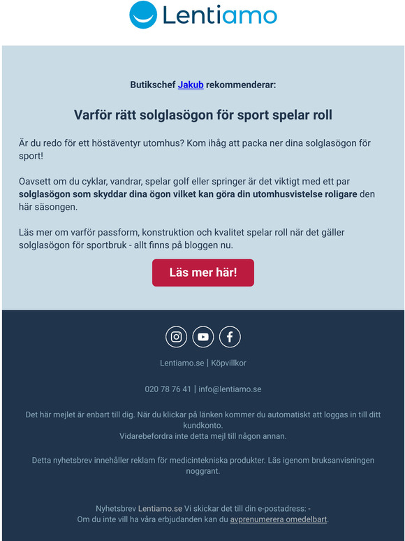 Lentiamo-blogg: varför rätt solglasögon för sport spelar roll 🕶️