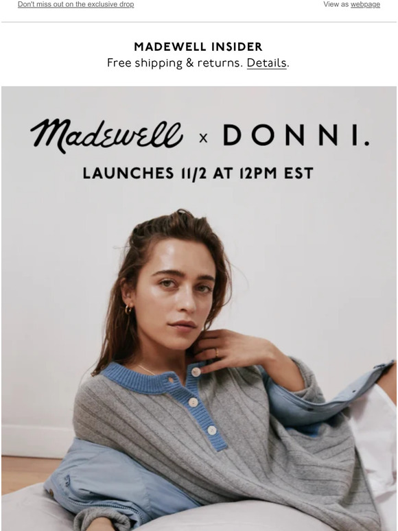 Madewell Coming soon Madewell x Donni Milled