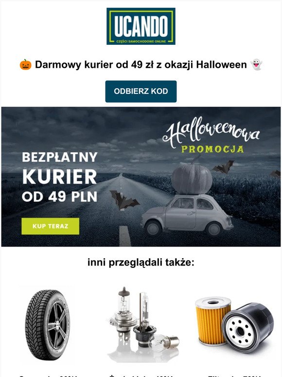 🎃 Halloween na Ucando.pl 📦 Darmowy kurier od 49 zł.