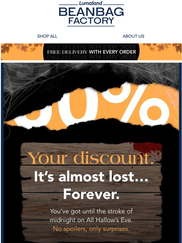 BEWARE! Your mystery sale code is expiring sooooon 👻