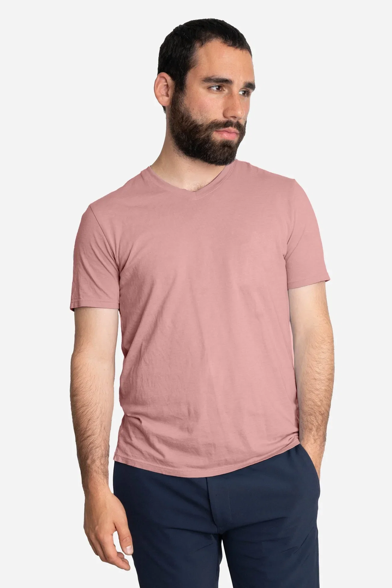 Image of V Neck T-Shirt Blush