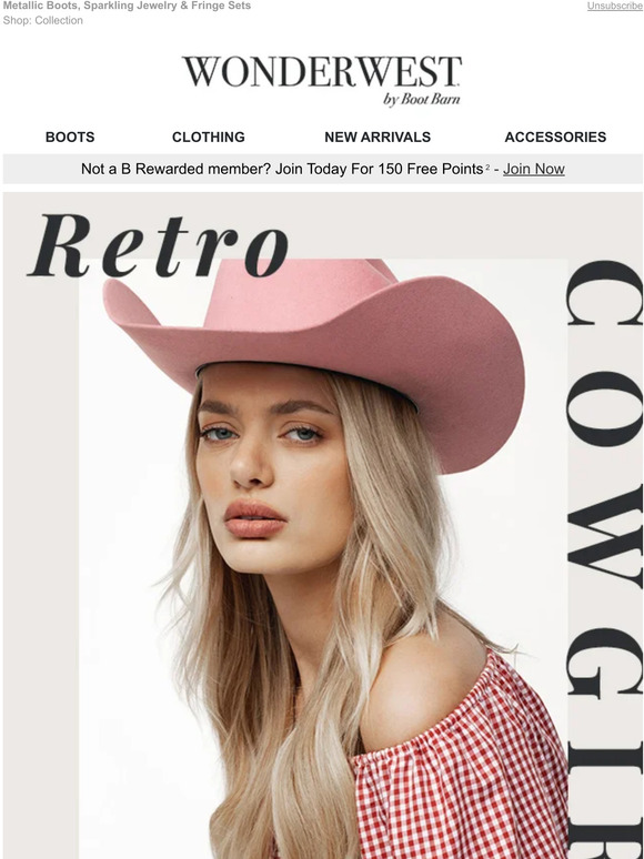 WesternInspired Vintage Glamour Milled