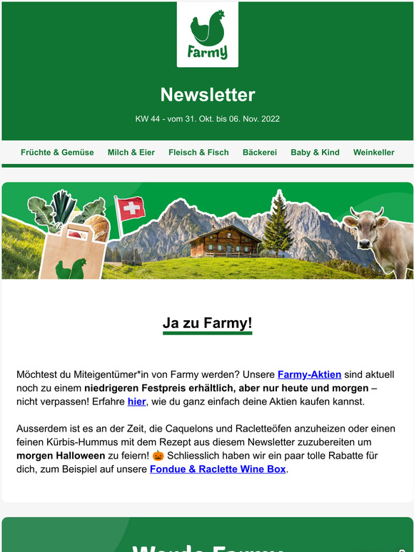 Hol dir jetzt deine Farmy-Aktien!