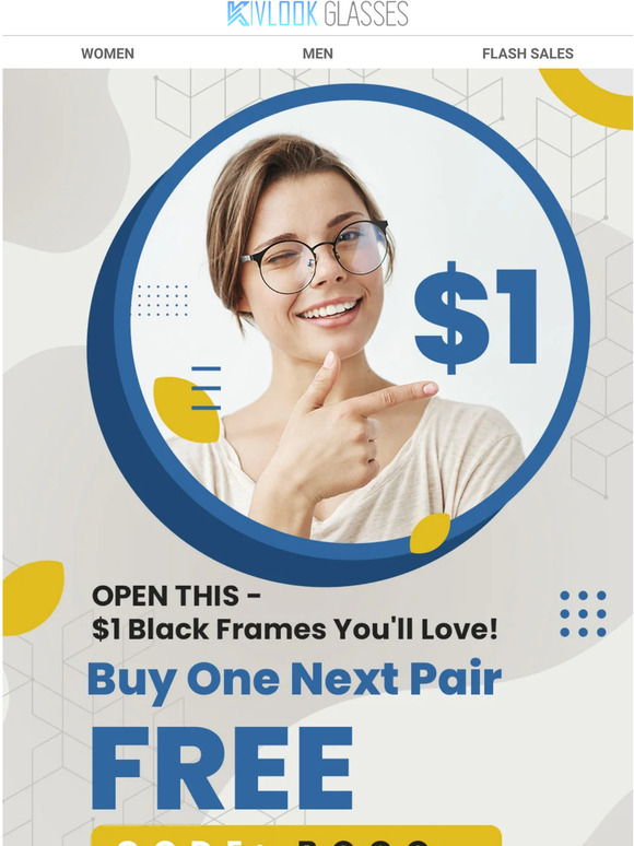 VlookOptical OPEN THIS 1 Black Frames You'll Love!💖 Milled