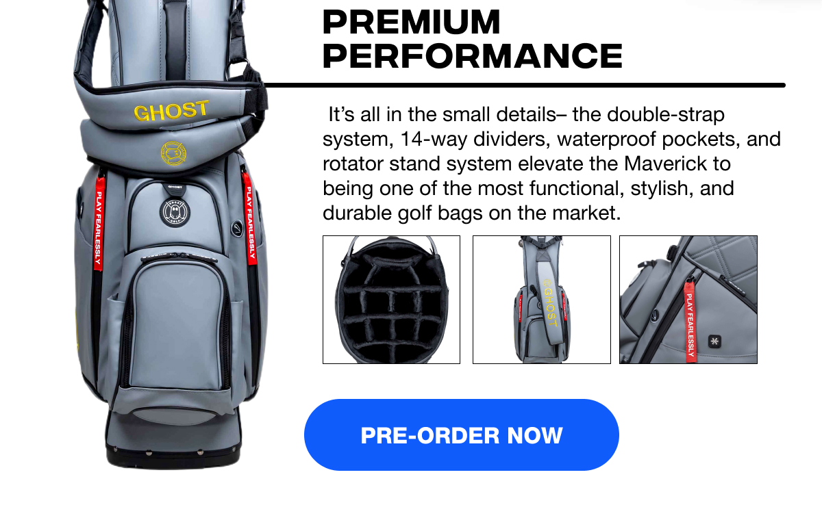 Ghost Golf Our Maverick Golf Bag is Ready For PreOrder Milled