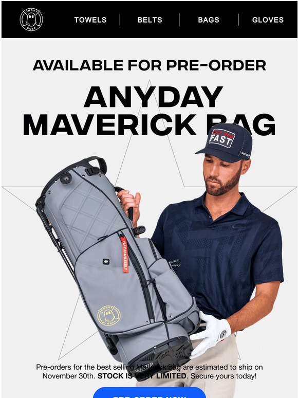 Ghost Golf Our Maverick Golf Bag is Ready For PreOrder Milled