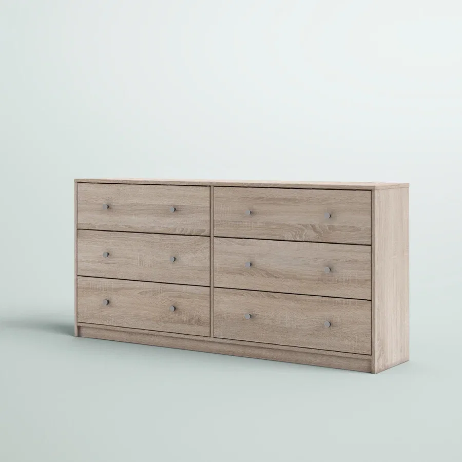 Jaylene 6 Drawer 56.34" W Double Dresser