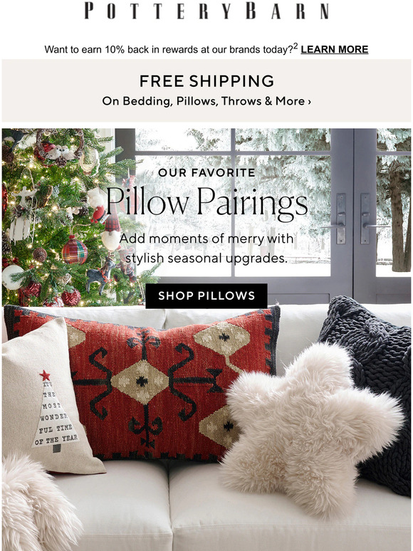 Pottery Barn New! Our favorite pillow pairings. Milled