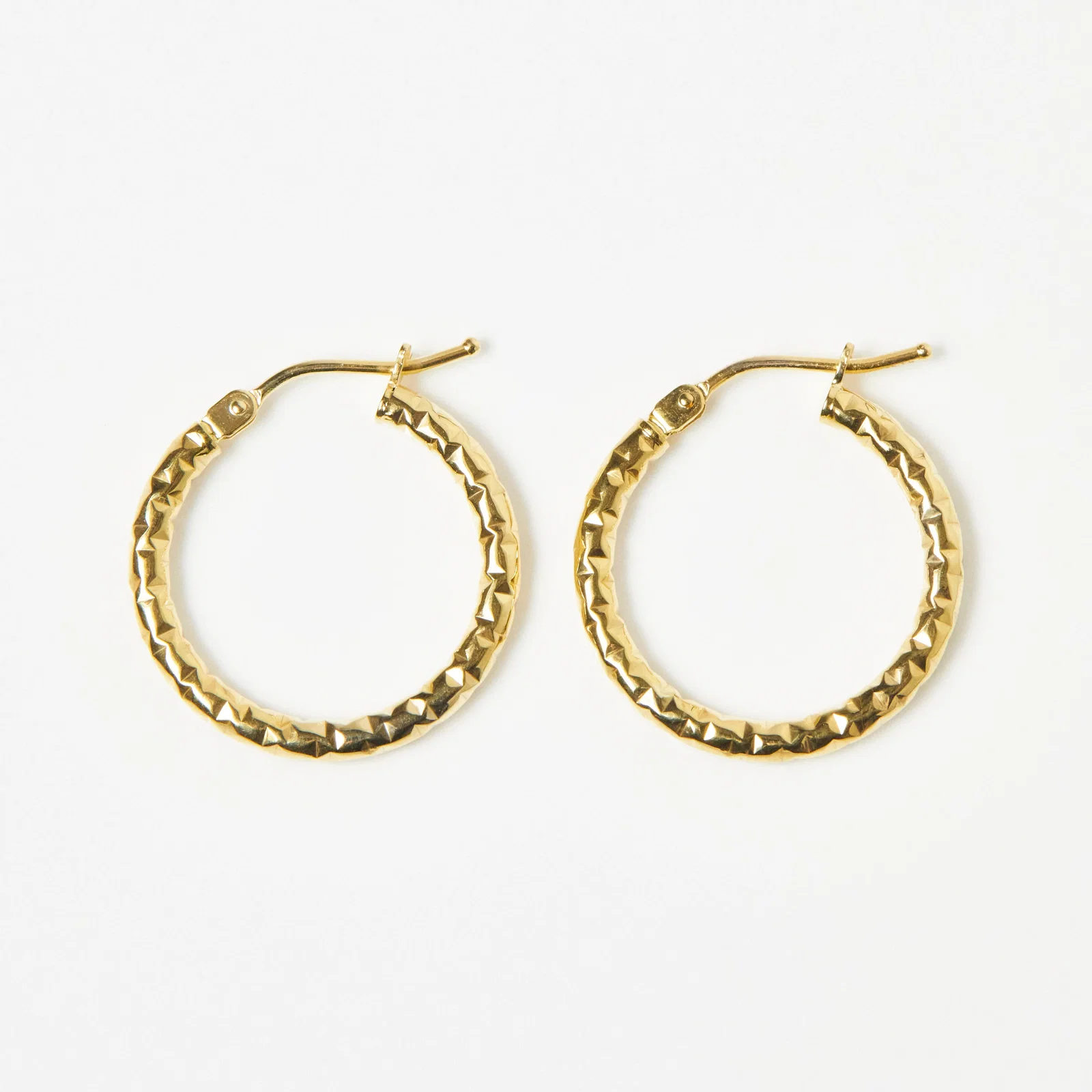 Image of Diamond Cut Deco Hoops