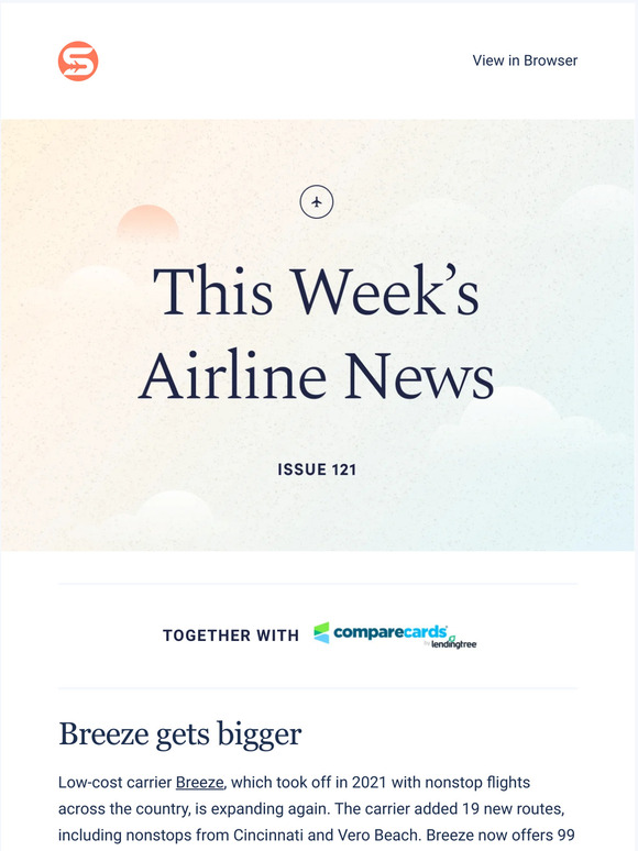 Goodbye first class on AA, hello new routes from Breeze 🗞️💺🆕