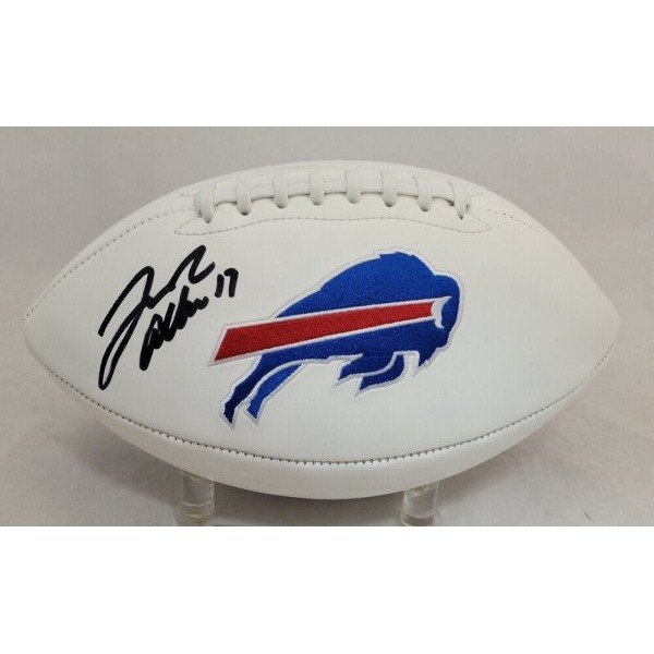 Josh Allen Autographed Signed Buffalo Bills Full Size White Panel Logo Football Beckett