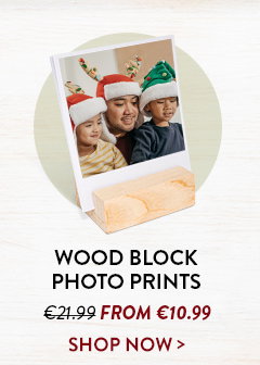 Wood block photo prints | was €21.99 from €10.99