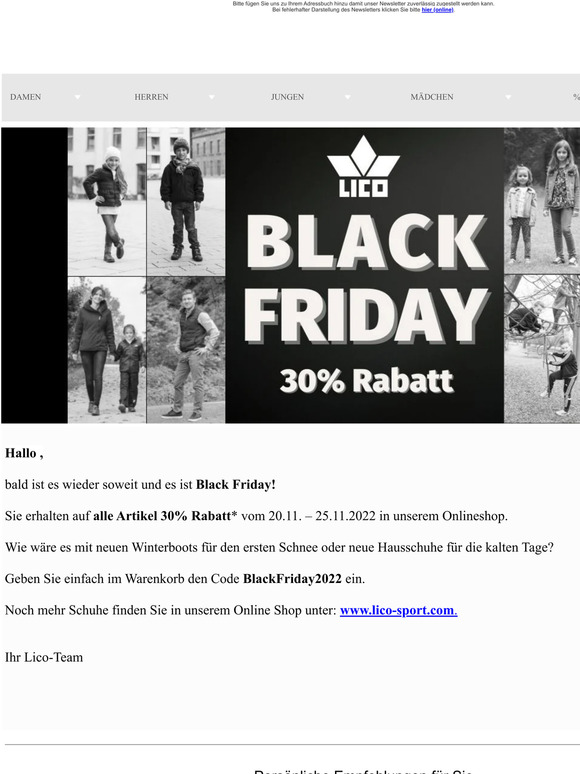🥾👢🥾 Black Friday - 30% auf alle Schuhe! 👞👢👞