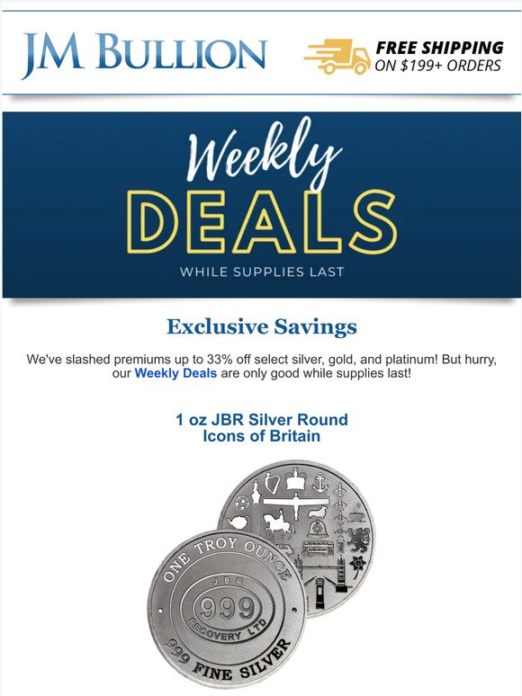 Silver Round Sale + More Weekly Deals