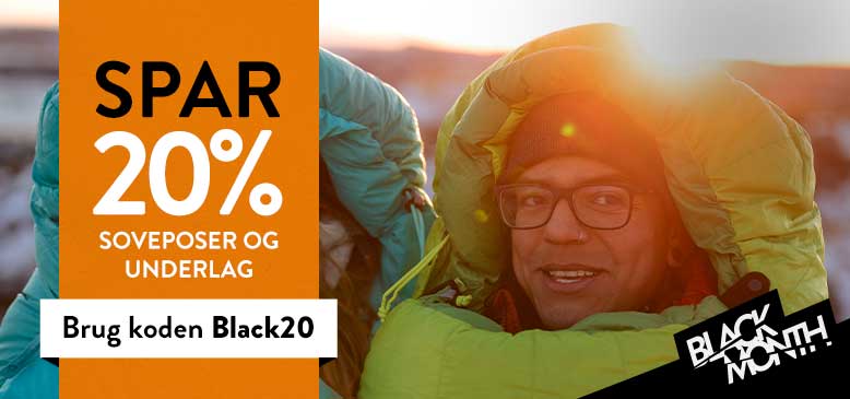 Spar 20% på soveposer og underlag