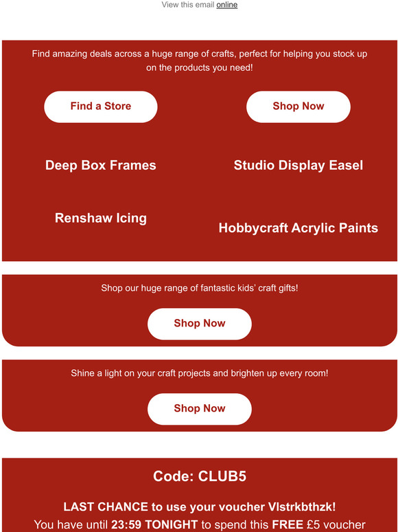 Hobbycraft: Don’t be haunted by bargains you missed! 👻 | Milled