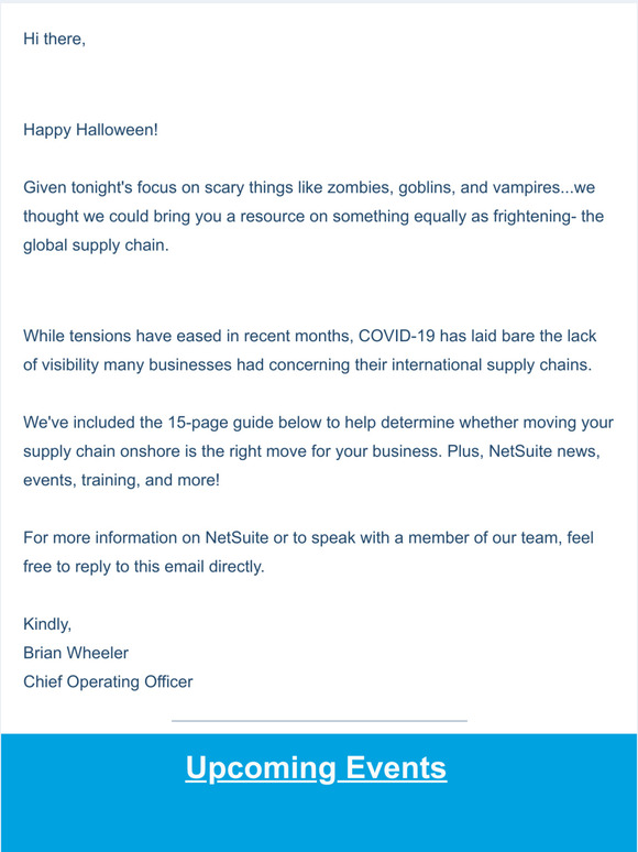 Zombies, Goblins, Vampires... and the supply chain?