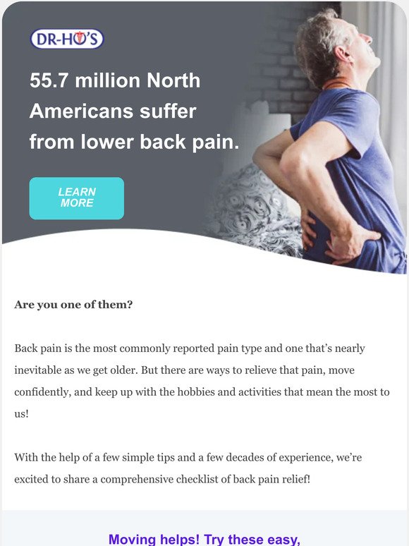 Beat your Back Pain with DR-HO’S
