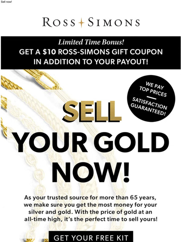 RossSimons Gold prices are still high Sell NOW and get an RS gift