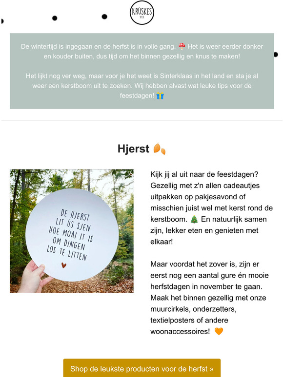 Het is volop herfst, en de feestdagen komen er aan! 🎁