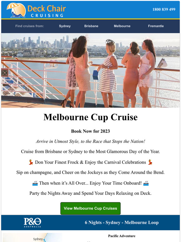 Melbourne Cup Cruise 2025 From Brisbane Brenn Martica