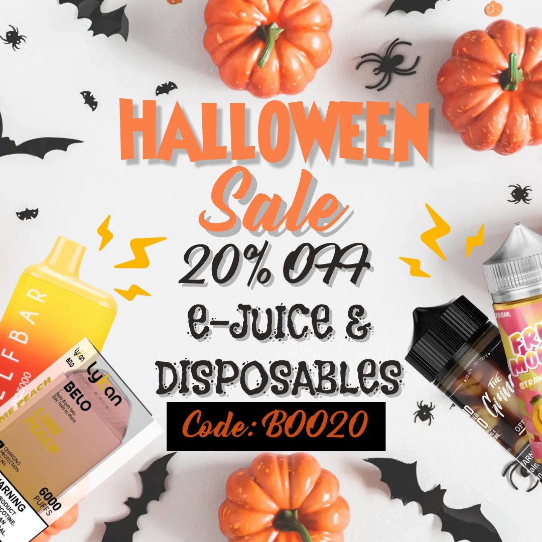 VapoRider: Welcome Halloween Promotion👑 20% Off E-Liquid & Disposables